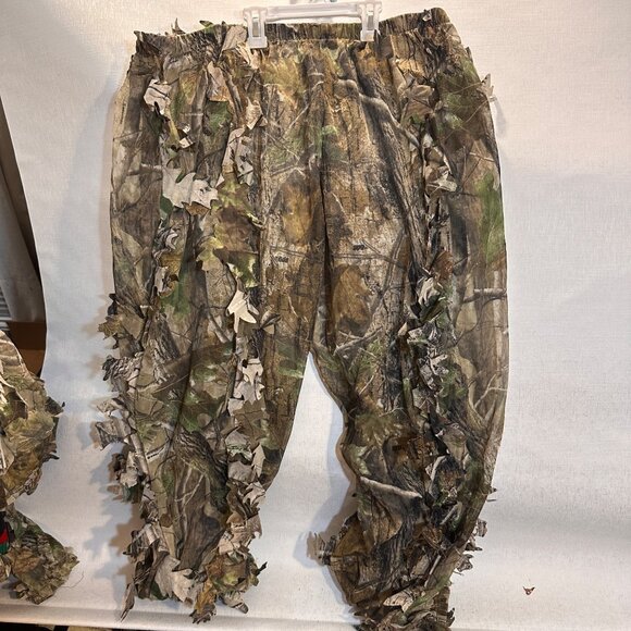 RealTree Ghillie 2x-3x Hunting Camouflage Leafy Suit Jacket Pants Set Polyester - Picture 2 of 11